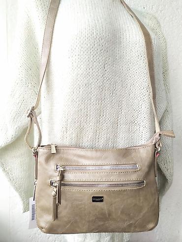 Torbe: DAVID JONES Crossbody Tašna - Zlatno Bež * Novo! Original "David — 8
