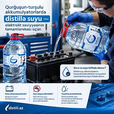 Məhsul: Distillə suyu (deionizə olunmuş su) Təyinat: -