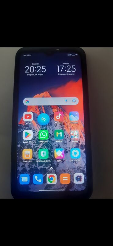 Мобильные телефоны и аксессуары: Xiaomi, Redmi 9, Б/у, 128 ГБ, цвет - Зеленый, 2 SIM