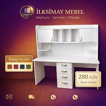 dolab ofis: İLKSİMAY Mebel – İş və dərs masası - Hazır model - Qiymət: 280 AZN — 1