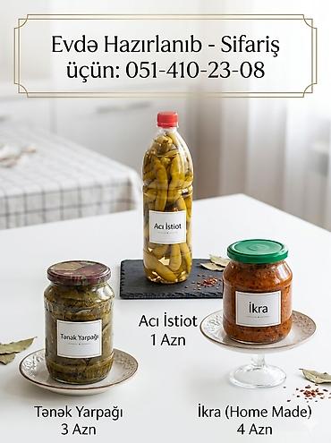 çörəkotu yağı qiyməti: Ev şəraitində hazırlanmış turşular və qəlyanaltılar - Acı istiot – — 1