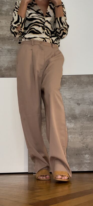 pantalone na tregere za trudnice: M (EU 38), L (EU 40), Visok struk, Zvoncare