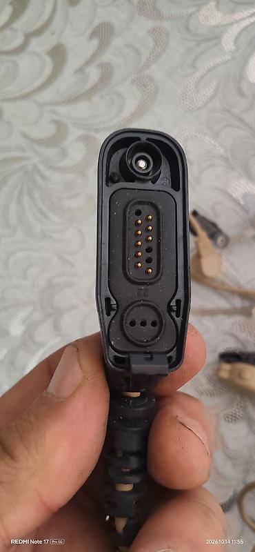 iphone 6s batarya: Motorola PTT qulaqlıq-mikrofon (2 telli, akustik borulu) - Rəng: bej — 3