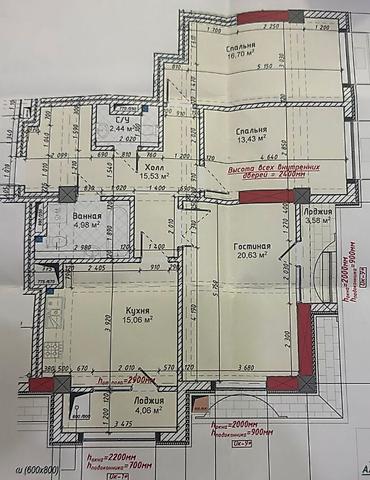 single room flat: 3 комнаты, 100 м², Элитка, 10 этаж — 6