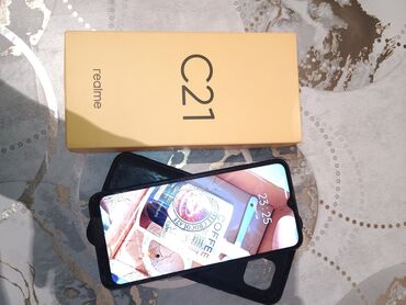 Realme: Realme C21, 64 GB, rəng - Qara, Barmaq izi