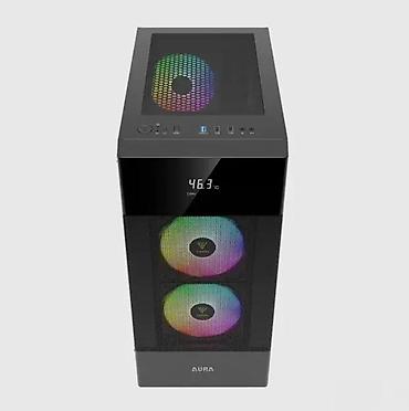 Ostali kompjuterski delovi: PC kućište AURA – midi tower sa RGB ventilatorima - Format — 5