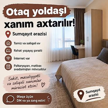 qalmaq sərti ilə byd: Sumqayıt ərazisində xanım otaq yoldaşı axtarılır. - Təmiz və səliqəli — 1