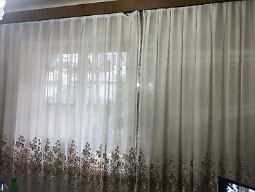 parda tul: Məhsul: Tül pərdə - Rəng: Krem/ağ - Material: Yüngül, şəffaf tül — 1