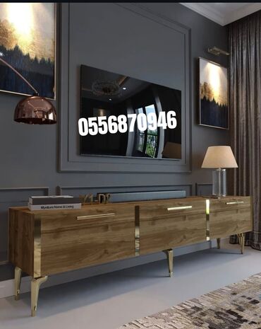 televizor altligi dizayn: Yeni, Düz TV altlığı, Polkalı, Laminat, Azərbaycan