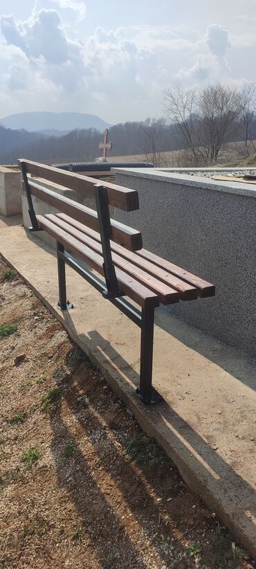 Baštenski nameštaj: Klupa, Metal, bоја - Crna, Novo — 2