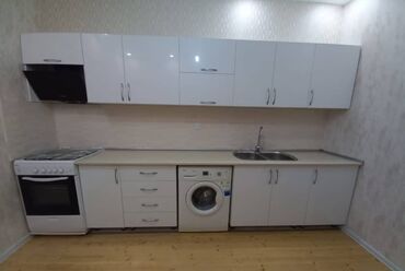 Sifarişlə mətbəx mebeli: Sifarişlə mətbəx dəsti, Özü çəkən petlələr, Sadə laminat, Kredit yoxdur, Pulsuz çatdırılma — 17