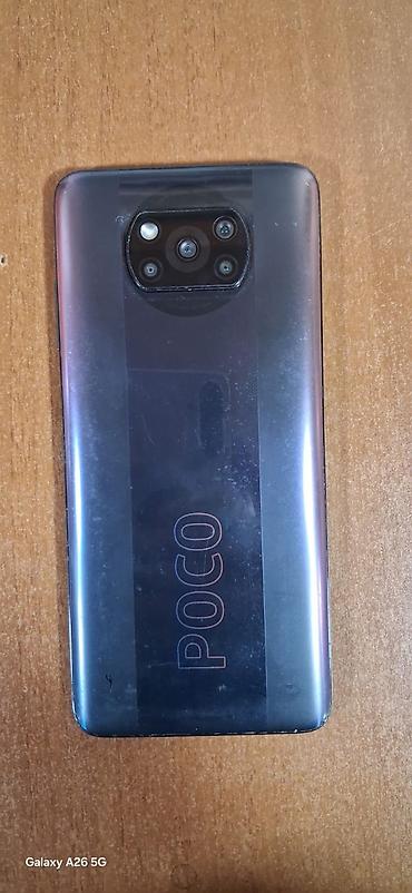 goy su: Poco X3, 128 GB, rəng - Göy, Barmaq izi — 2
