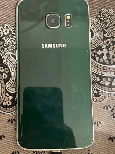 samsung edge 8: Samsung Galaxy S6 Edge, 32 GB, rəng - Yaşıl, Qırıq, Düyməli, Sensor