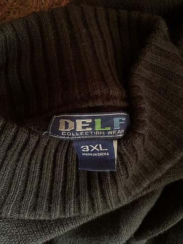 топ кофта: Тёплый свитер DELF Collection Wear - Размер: 3XL - Цвет: чёрный фон — 3