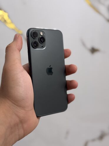 Apple iPhone: IPhone 11 Pro, Скидка 10%, Б/у, 64 ГБ, Alpine Green, Чехол, Зарядное устройство, Защитное стекло, 91 %