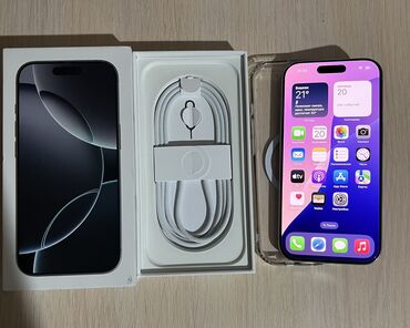 чехлы на хр: IPhone 16 Pro, Б/у, 128 ГБ, White Titanium, Зарядное устройство, Защитное стекло, Чехол, 100 %
