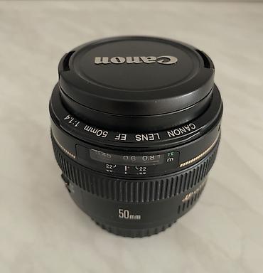 Elektronika: 📷 Canon EF 50mm f/1.4 USM — SATILIR 🔹 Əla və səliqəli vəziyyətdədir — 1