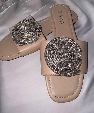 Basanoşka və səndəllər: Zara, Ölçü: 38, rəng - Bej, Yeni — 2