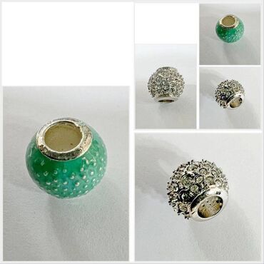 серебрянные браслеты: Бусина, шарм для браслетов и цепочек, талисманов цена за 1 шт