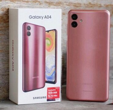 Fly: Samsung Galaxy A04, 64 GB, rəng - Qırmızı, Barmaq izi