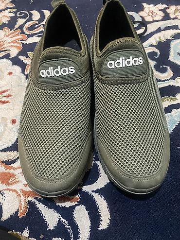 слипоны кеды: Мужские кроссовки, 43, Adidas, Новый, цвет - Зеленый — 1
