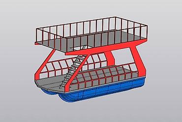Водный транспорт: Катер, понтонный катер. Изготовление по заказу на заводе — 8