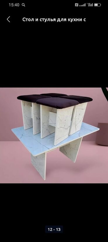 Кухонные столы и стулья: Кухонный стол и стул, Новый, Платная доставка, цвет - Белый — 15