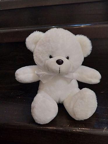 toy: Мягкая игрушка — белый плюшевый мишка с бантиком - Цвет: белоснежный — 2