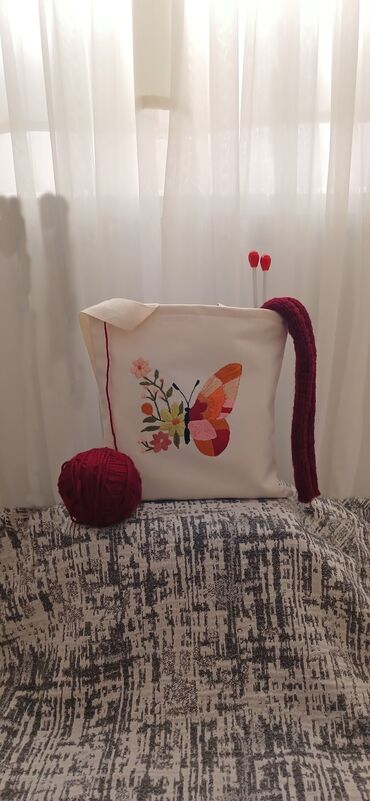 Digər: Əl işi bez çanta Məktəb,tətil və səyahətlər üçün çoxməqsədli Sifarişlə — 2