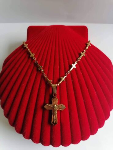 srebrni lanac sa krstom cena: Pendant necklace