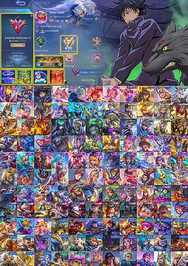 at qiz sekilleri: Mobile Legends hesabı təqdim olunur. Profil göstəriciləri: - Exalted — 1