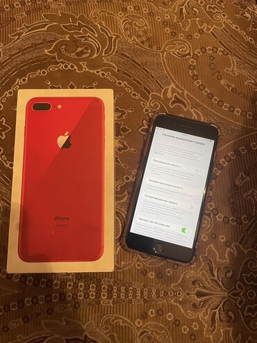 apple ipod touch 8gb: IPhone 8 Plus, Б/у, 64 ГБ, Красный, Защитное стекло, Чехол, Коробка, 100 %