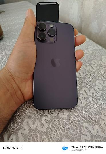 IPhone 14 Pro, 128 GB, Deep Purple, Face ID lalafo.az -da IPhone 14 Pro, 128 GB, Deep Purple, Face ID