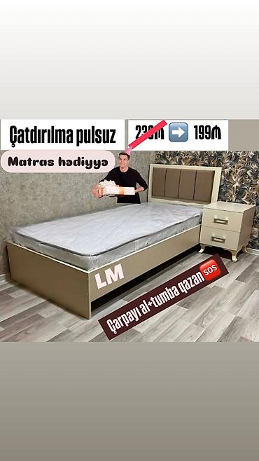 carpayısı: Tək nəfərlik çarpayı – rahatlıq və zövq bir arada - Ölçü: 90 x 200 sm — 3