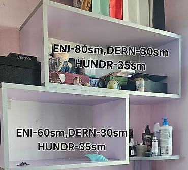 mebel evi: Divar rəfi dəsti - Material: laminat/LDSP tipli taxta, açıq bənövşəyi — 1