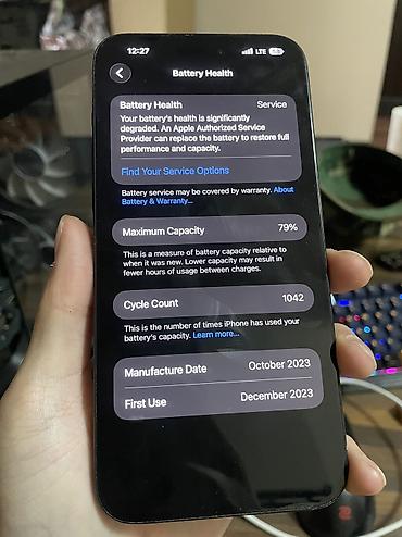 note 13 pro plus: IPhone 15 Pro Max, Б/у, 256 ГБ, 79 % — 8