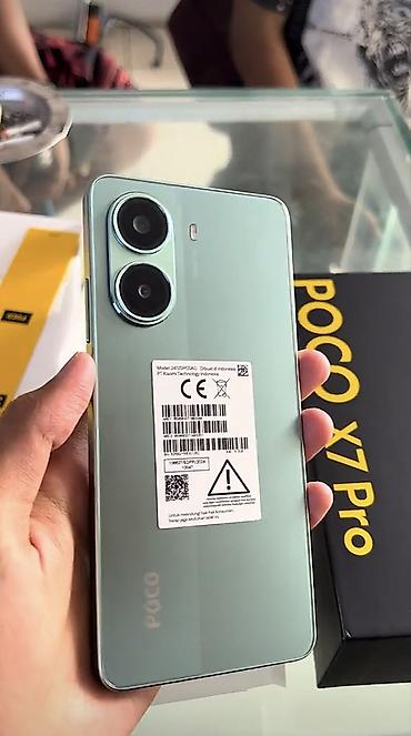 nintendo switch lite 100$: Poco X7 Pro, 256 GB, rəng - Yaşıl, Sensor, Barmaq izi, Face ID — 2