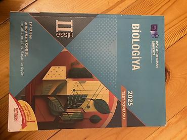 dim testi: Məhsul: Biologiya – Test Toplusu 2025 (Hissə II) Təsvir: - Nəşriyyat — 1