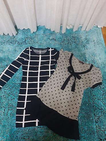 zerli donlar: Qızlar üçün 2 ədəd paltar dəsti - Model 1: Qara-ağ rəngdə, uzunqollu — 1