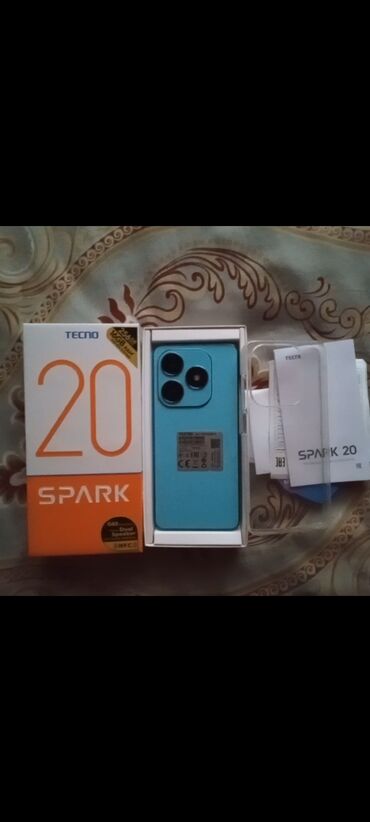 redmi not 10 c: Tecno Spark 20, 256 GB, rəng - Mavi, Düyməli, Sensor, Barmaq izi