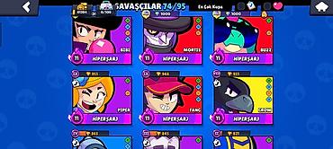 Mühasibat uçotu: Brawl Stars oyunu üçün inkişaf etmiş hesab Xüsusiyyətlər: - Kupa — 7