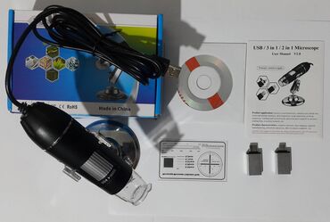 İnformatika: Rəqəmsal Mikroskop Kamerası 1600X 3in1 Type-C USB Portativ Elektron