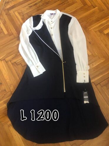 p s fashion srbija haljine: L (EU 40), XL (EU 42), color - Blue, Other style, Long sleeves