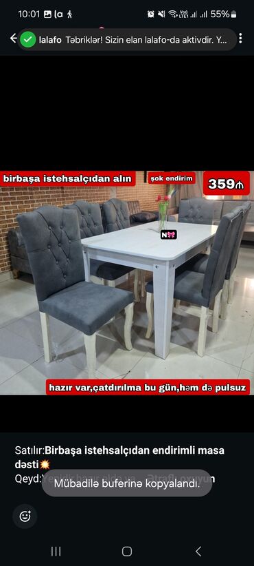 Professional sobalar: Dördbucaq masa, Qonaq otağı üçün, 6 nəfər, Zəmanətsiz