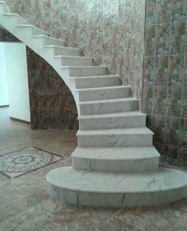 Mərmər: Mərmər pilləkənlərin hazırlanması və quraşdırılması - Material: təbii — 8