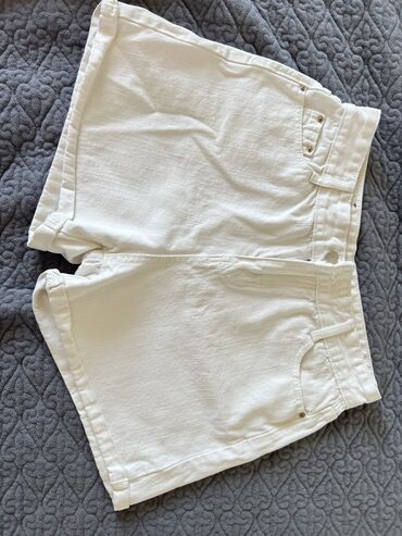женские белые джинсы стрейч: Күнүмдүк шортылар, Жынсы, Кыска модель, L (EU 40)