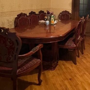 nejavika stol: Qonaq otağı üçün, İşlənmiş, 8 stul