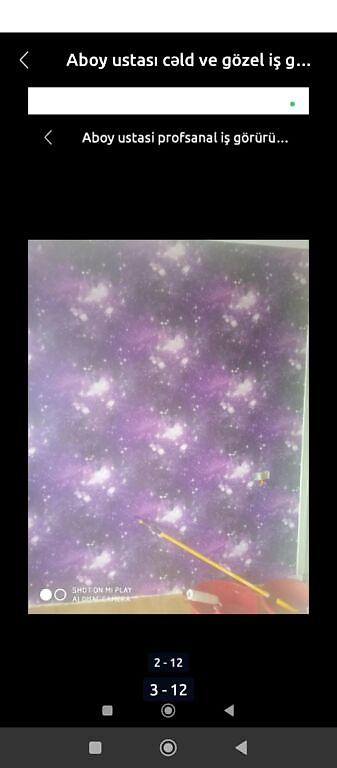 Digər ixtisaslar: Aboy və malyar xidmətləri - Divar kağızlarının (aboy) professional — 12