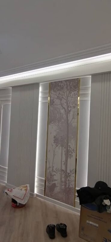 Ламинат: Декоративная стеновая панель с вертикальными элементами и зеркальными at lalafo.kg — 4 Ламинат: Декоративная стеновая панель с вертикальными элементами и зеркальными — 4