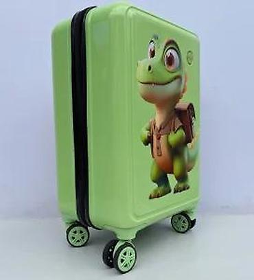 Rančevi, torbe i koferi: Dečiji koferi – set od 2 komada, zeleni, sa motivom malenog — 20